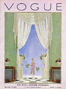 A Vintage Vogue Magazine Cover From 1928 Photograph by Pierre Brissaud