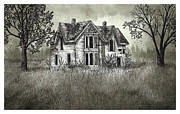 Abandoned Guyitt House Drawing by Jonathan Baldock