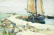 Above Lake Garda at San Vigilio Painting by John Singer Sargent