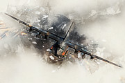AC130 Gunship Painting Digital Art by Airpower Art