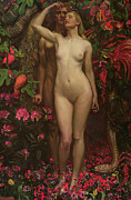 Adam and Eve with the snake Painting by John Byam Liston Shaw Adam and Eve with the snake Painting by John Byam Liston Shaw