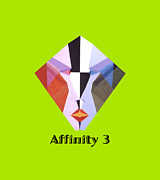 Affinity 3 text Painting by Michael Bellon