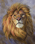 African Lion Painting by Lucie Bilodeau