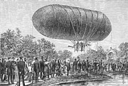 Airship Ascent, 1883 Photograph by Granger Airship Ascent, 1883 Photograph by Granger