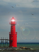 Algoma Pierhead Light Photograph by David T Wilkinson