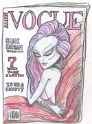 Alien Vogue Drawing by Similar Alien