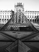 Aligned Pyramids at the Louvre Photograph by Donna Corless