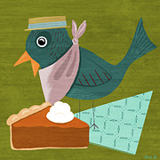 All Birds Love Pie Painting by Little Bunny Sunshine