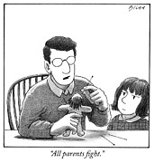 All parents fight Drawing by Harry Bliss