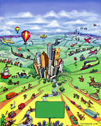 All Roads lead to Houston Texas Digital Art by Kevin Middleton