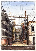 Alley Behind 14th and Texas Painting by Tim Oliver