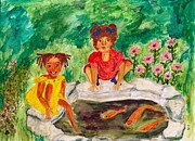 Allyson's Goldfish Painting by Stacey Torres