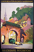 Alsace, Lorraine, France, vintage travel poster Painting by Long Shot