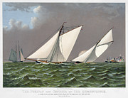 Americas Cup, 1885 Photograph by Granger