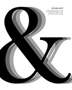 Ampersand - And Symbol - Minimalist Print Mixed Media by Studio Grafiikka