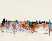Amsterdam City Skyline Painting by Bri Buckley