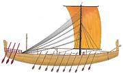Ancient Empire Trade ship Painting by The Collectioner
