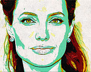 Angelina Jolie Digital Art by Charlie Roman