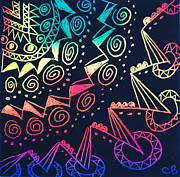 Angles Drawing by Carole Brecht