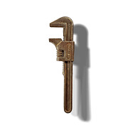Antique Adjustable Wrench Front Floating on White Photograph by YoPedro