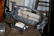 Antique Laundry Ringer and Handmade Lye Soap Photograph Photograph by Colleen Cornelius