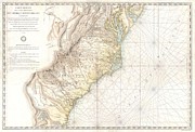Antique Maps - Old Cartographic maps - Antique Map of Georgia, North and South Carolina, Maryland Drawing by Studio Grafiikka