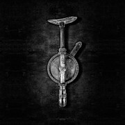 Antique Shoulder Drill BK BW Photograph by YoPedro
