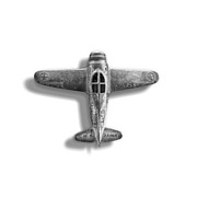 Antique Toy Airplane Floating On White in Black and White Photograph by YoPedro