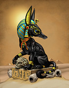 Anubis Egyptian God Digital Art by Stanley Morrison