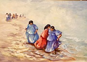 Apache Ocean Dance Painting by Caroline Patrick