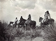 APACHE ON HORSEBACK, c1906 Photograph by Edward Curtis