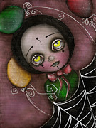 Arlequin Clown Girl Painting by Abril Andrade