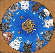 Astrological Cats Painting by Margaryta Yermolayeva