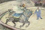 At the Circus  Work in the Ring Pastel by Henri de Toulouse-Lautrec