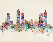 Atlanta City Georgia Painting by Bri Buckley