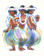 Ature Drum Dancers Painting by Judith Kunzle