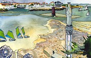 Au Bord de La Mer, La Rochelle Painting by Joan Cordell