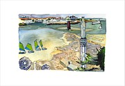 Au Bord de la Mer, La Rochelle, Charente-Maritimes Painting by Joan Cordell