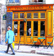 Au Bougnat Restaurant Vins Liqueurs Photograph by Jan Matson