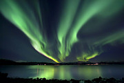 Aurora Borealis Over Tjeldsundet Photograph by Arild Heitmann