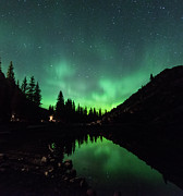 Aurora on Moraine Lake Photograph by Alex Lapidus
