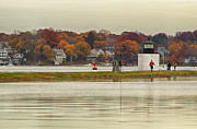 Autumn at Derby Lighthouse Photograph by Jeff Folger