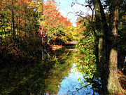 Autumn Park With Bridge Photograph by Susan Savad Autumn Park With Bridge Photograph by Susan Savad