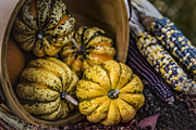 Autumn Thanksgiving  Harvest Basket Overflowing  Photograph by Alissa Beth Photography