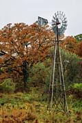 Autumn Windmill Photograph by Peter Herman