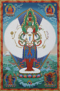 Avalokiteshvara Lord of Compassion Painting by Sergey Noskov