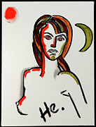Avocado Moon 24x18 Painting by Hans Magden