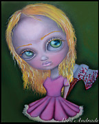 Ax Girl Painting by Abril Andrade
