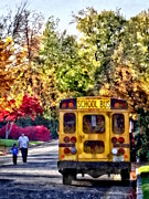 Back of School Bus Photograph by Susan Savad Back of School Bus Photograph by Susan Savad
