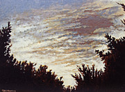 Backyard Sunset Painting by Todd Blanchard
